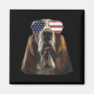 Imã Cachorro de caça patriótico engraçado bandeira ame