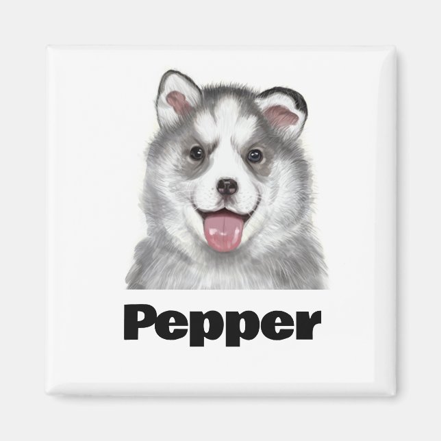 Imã Cachorro de Cachorro de Pet Cachorro Siberiano (Frente)