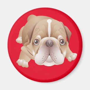 Imã Cachorro de Cachorro Inglês de Bulldog Magnet Verm