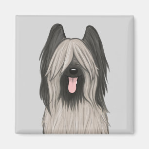 Imã Cachorro de Cartoon Briard