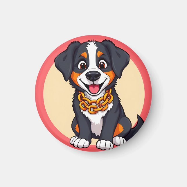 Imã Cachorro de Desenho Animado Adorável (Frente)