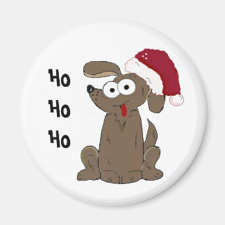 Imã Cachorro de desenho animado de Natal engraçado