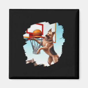Imã Cachorro De german shepherd Jogando De Basquete
