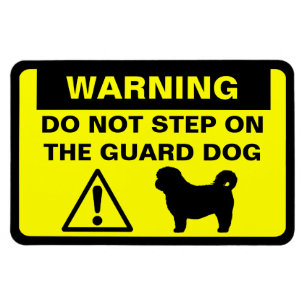Ímã Cachorro de Guarda Divertido Shih Tzu Alerta
