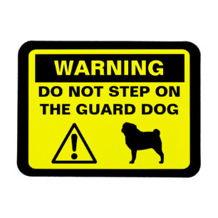 Ímã Cachorro de Guarda Pug Alerta