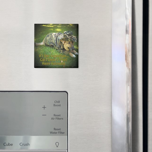 Imã Cachorro de Halloween em Camouflage (In Situ (Fridge))