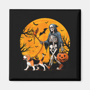 Imã Cachorro de Halloween Esqueleto Líder Cachorro de