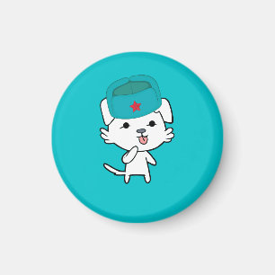 Imã Cachorro de Kitten com Hat Magnet