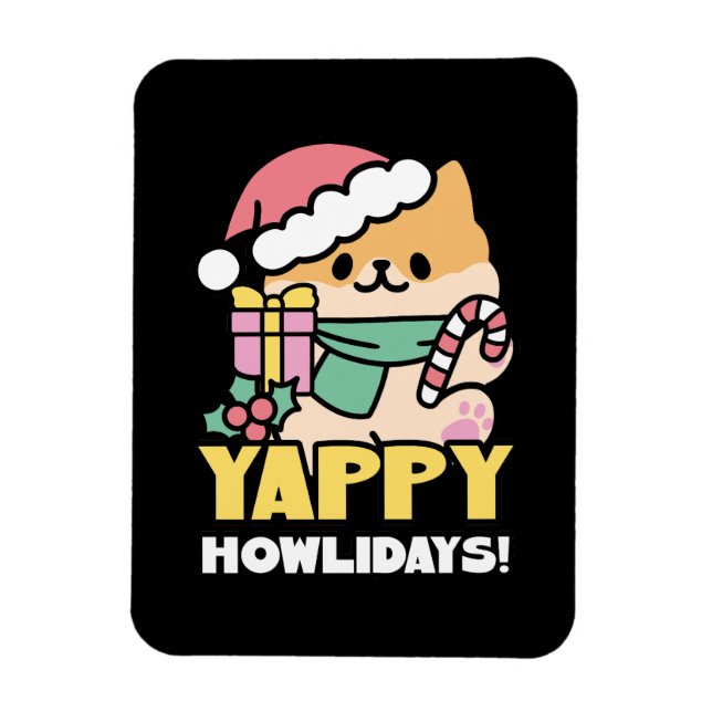 Ímã Cachorro de Natal Bonito - Erradias de Yappy (Vertical)