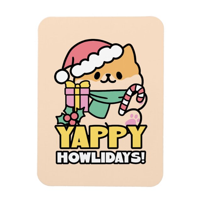 Ímã Cachorro de Natal Bonito - Erradias de Yappy (Vertical)