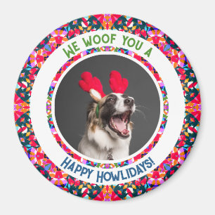 Imã Cachorro de Natal Personalizado Mãe de Mãe Colorid