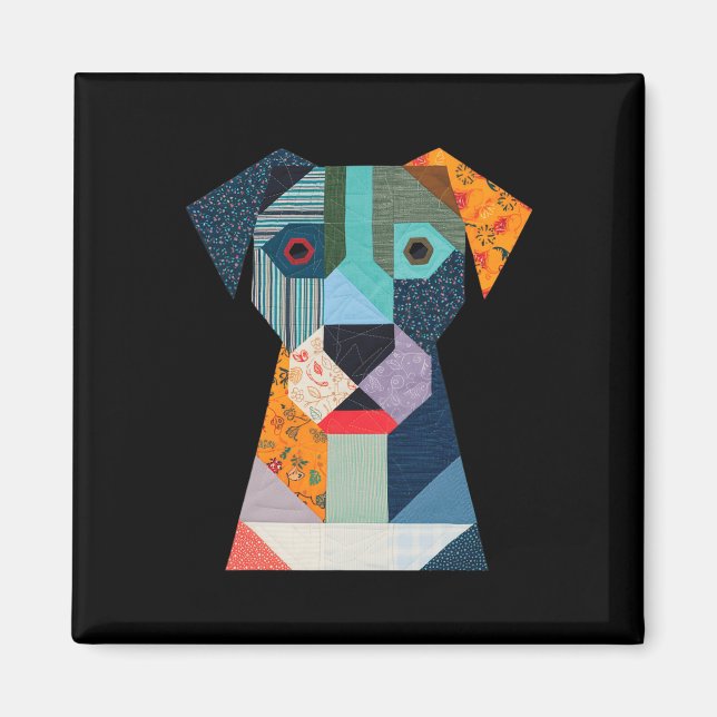 Imã Cachorro De Padrões De Inclinação Para Quilter Sew (Frente)