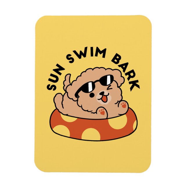 Ímã Cachorro de Verão legal flutuante - Festa de Pisci (Vertical)