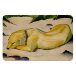 Ímã Cachorro deitado na neve (por Franz Marc)