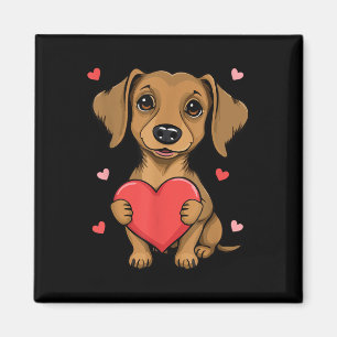 Imã Cachorro-Dia de os namorados Cão-do-Coração-Dachsh