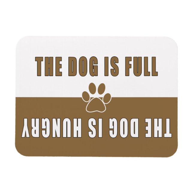 Ímã Cachorro é Refigerador Fome de Cheio (Horizontal)