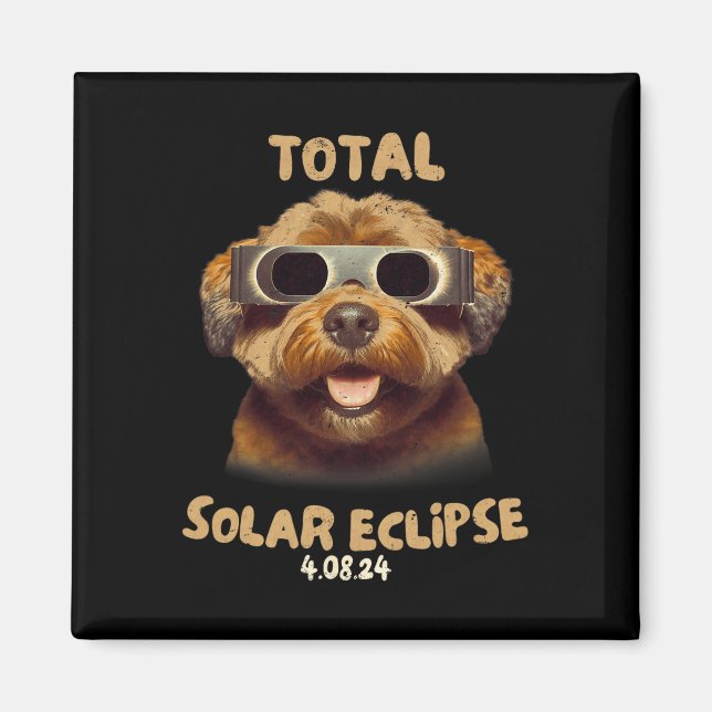 Imã Cachorro Eclipse Vestindo Gamas Eclipse Solares (Frente)