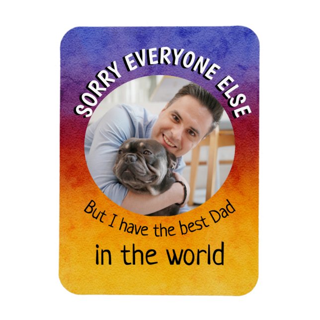 Ímã Cachorro Engraçado Cotação Dia de os pais Foto Per (Vertical)