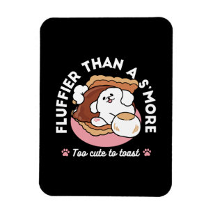 Ímã Cachorro Engraçado e Design de S'more – Pun para A
