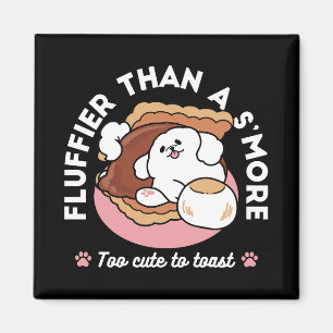 Imã Cachorro Engraçado e Design de S'more – Trocadilho