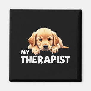 Imã Cachorro Engraçado Meu Terapeuta Cachorro Retrieve