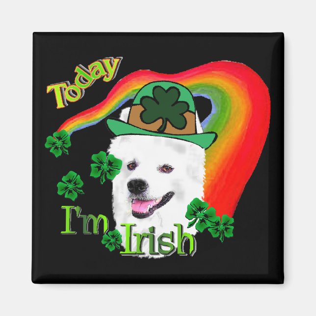 Imã Cachorro Eskimo Americano St Patricks (Frente)