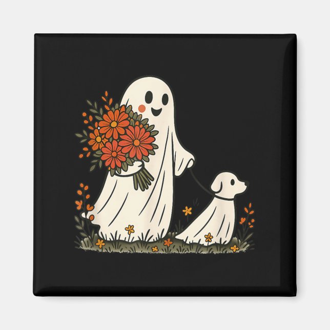 Imã Cachorro Fantasma Andando Engraçado e Assustador p (Frente)