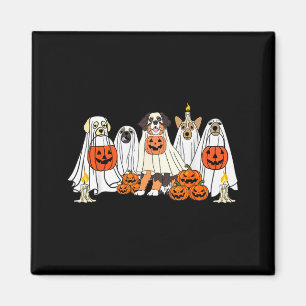 Imã Cachorro Fantasma Cachorro Fofo Vestido de Fantasm