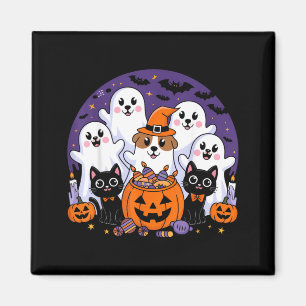Imã Cachorro Fantasma de Halloween Cachorro Engraçado