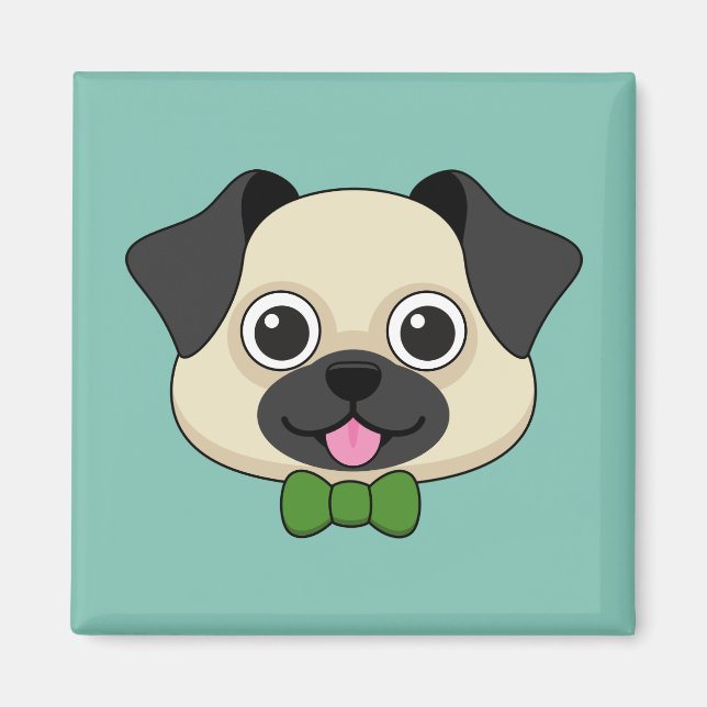 Imã Cachorro Feliz e Bonito com Papillon (Frente)