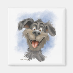 Imã Cachorro Feliz Sorridente – Desenho Animado de Cac