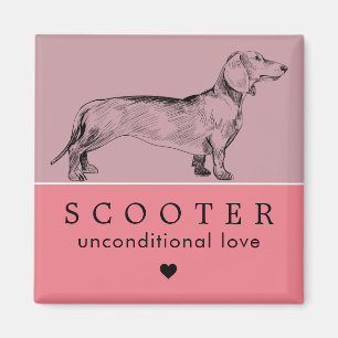 Imã Cachorro Filhote Nome Personalizado