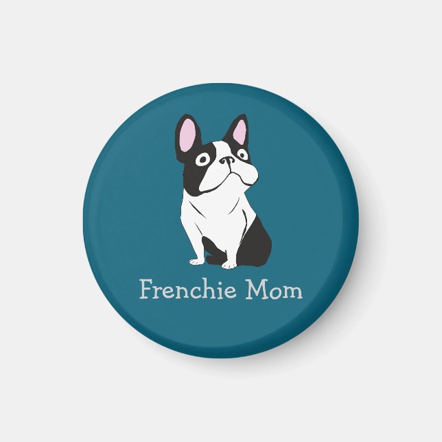 Imã Cachorro Fofo, azul escuro médio (Frente)