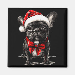 Imã Cachorro francês fofo Bulldog francês Natal Alegre