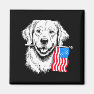 Imã Cachorro golden retriever 4 de julho merica americ