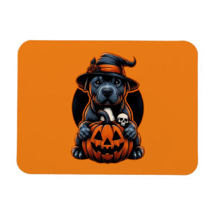 Ímã Cachorro Halloween - Bruxa Pitbull