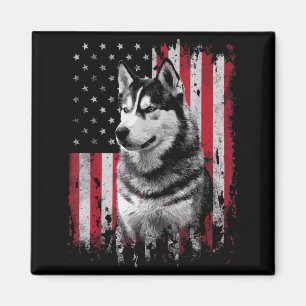 Imã Cachorro Husky Siberiano Papai Mamãe América 4 de