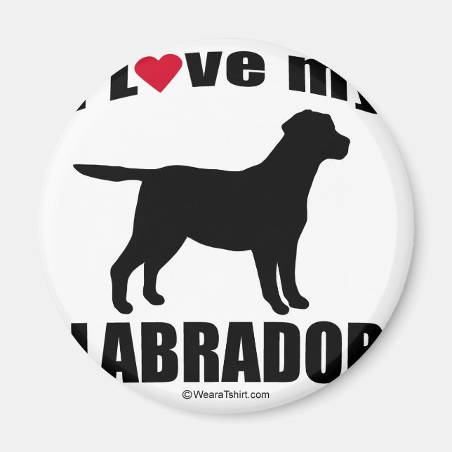 IMÃ "CACHORRO" - LABRADOR - "EU AMO MEU LABRADOR" (Frente)