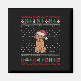 Imã Cachorro Labrador Vestindo o Cachorro Santa Hat Fe