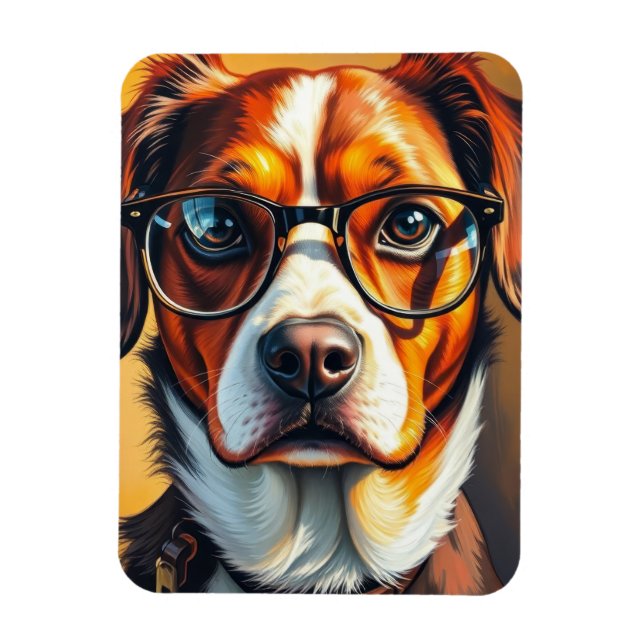Ímã Cachorro Legal com Óculos de Sol (Vertical)