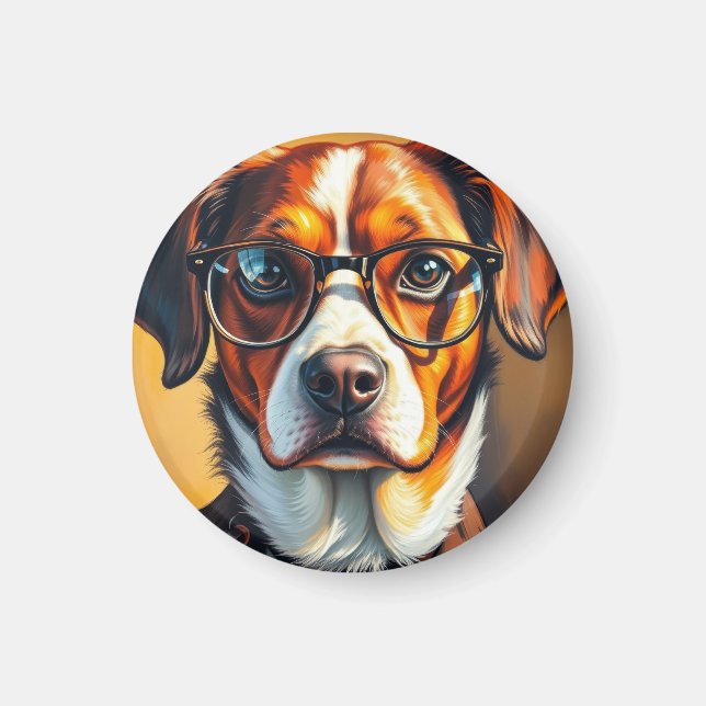 Imã Cachorro Legal com Óculos de Sol (Frente)