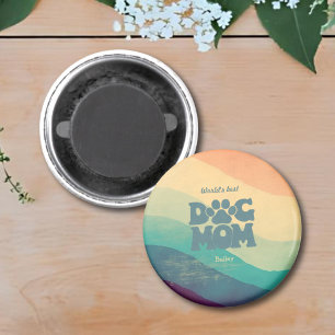 Imã Cachorro Mãe Retro Groovy Personalizado