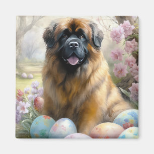 Imã Cachorro Mastim Tibetano com Feriado de Ovos de Pá