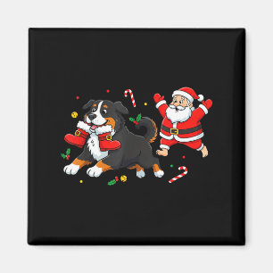 Imã Cachorro Montanha Bernesa Botas Papai Noel Natal W