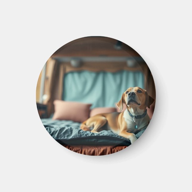 Imã Cachorro na Cama (Frente)
