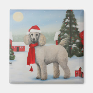 Imã Cachorro na Neve no Natal