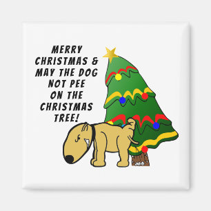 Imã Cachorro Não faça xixi na árvore de Natal