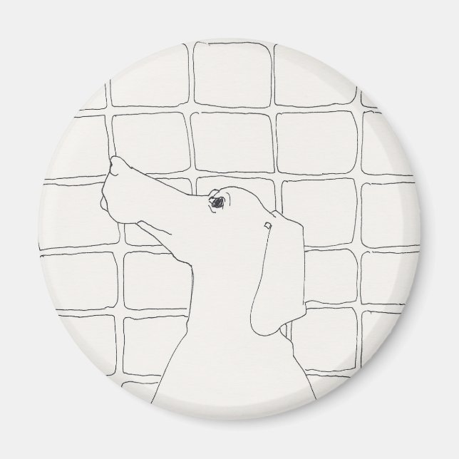 Imã Cachorro Original Desenhando Cachorro Chinês Ano 2 (Frente)