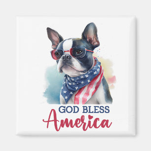 Imã Cachorro Patriota - Boston Terrier