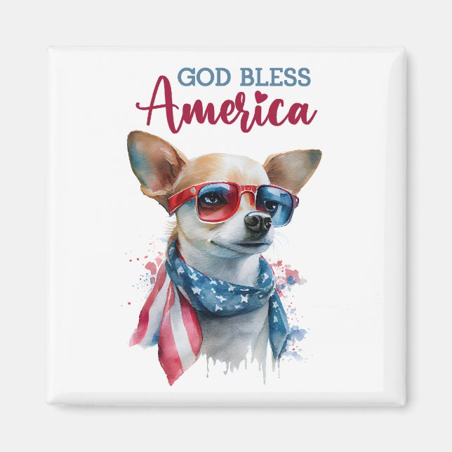 Imã Cachorro Patriota-Chihuahua (Frente)